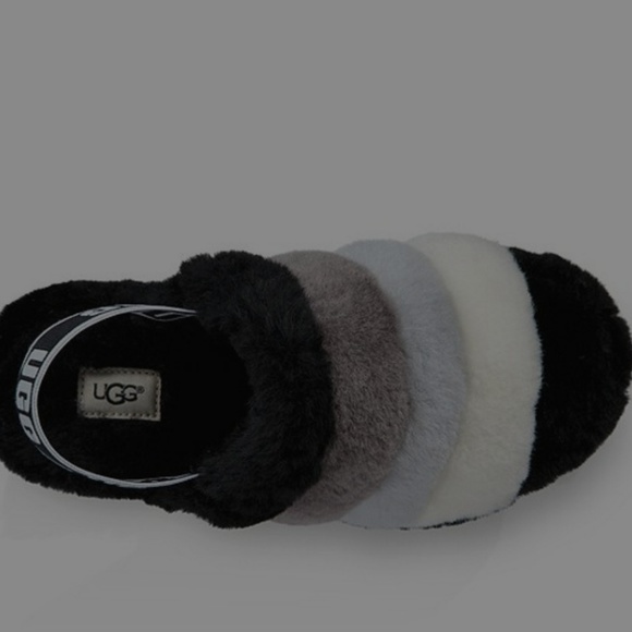 UGG Logo Fluff Yeah Multi-Color Slides - Picture 2 of 4